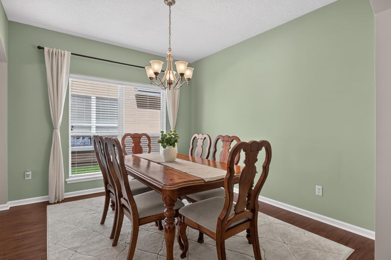 Dining room with a wood table seating six at 3660 Middlebrook Dr, Orange Park, FL 32065