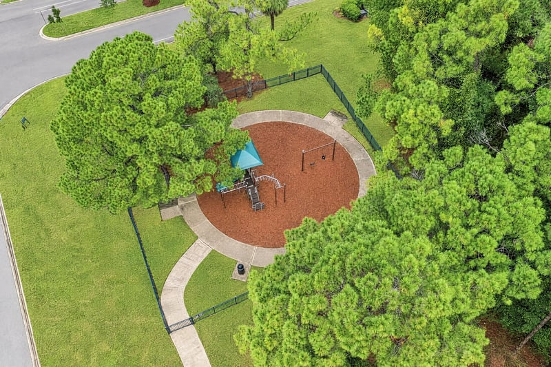 Aerial view of community playground in Jacksonville
