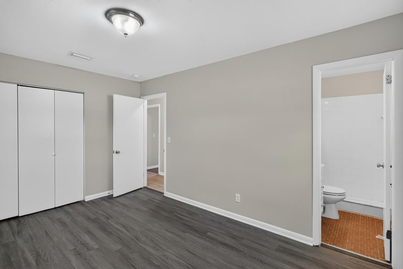 Hallway with closets and doors at 5503 Boeing Dr, Jacksonville, FL 32207