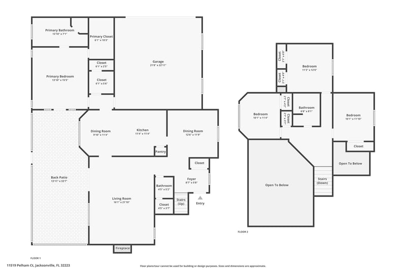 Floor plan 1 of 11519 Pelham Ct, Jacksonville, FL 32223