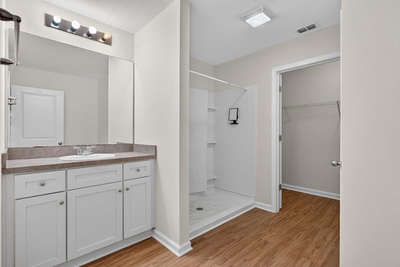 Bathroom with vanity and shower at 95221 Siena Ct, Fernandina Beach, FL 32034