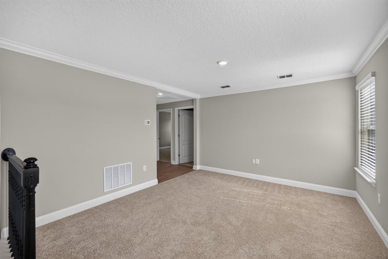 Living room with carpet, unstaged, at 331 Millerstone Dr, St. Augustine, FL 32092