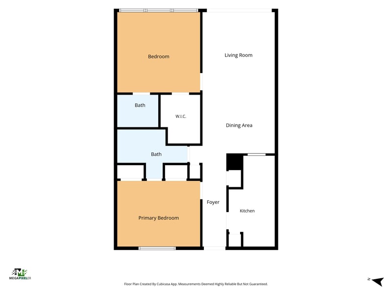 Floor plan 1 drawn by Megapixeler, 1st St S, Jacksonville Beach