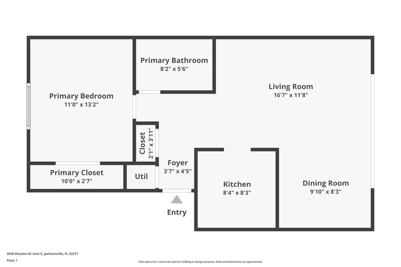 Floor plan 1 of 3929 Mission Dr unit 5, Jacksonville, FL 32217