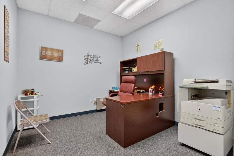 Office with desk and copier at 1038 County Rd 315, Melrose