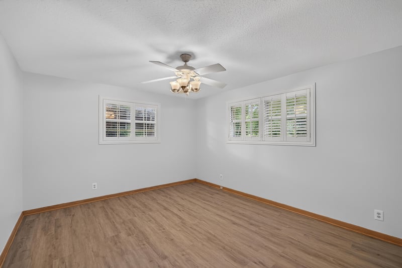 Empty bedroom with ceiling fan and closet at 1834 Memory Ln, Jacksonville, FL