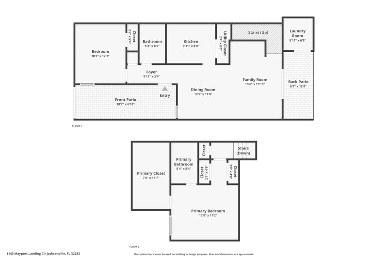 Floor plan 1 of 1143 Mayport Landing Cir unit 1, Jacksonville, FL 32233