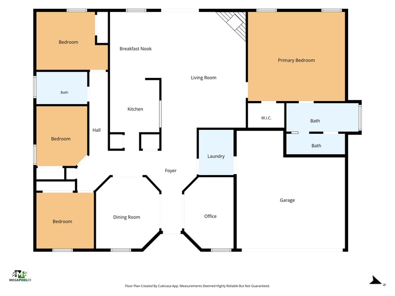 Floor plan 1 drawn by Megapixeler, Shaky Leaf Ln N, Jacksonville