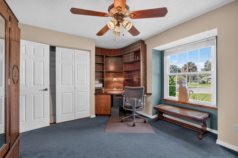 Home office with closets and desk at 4837 Pareja Ct, Jacksonville, FL 32225