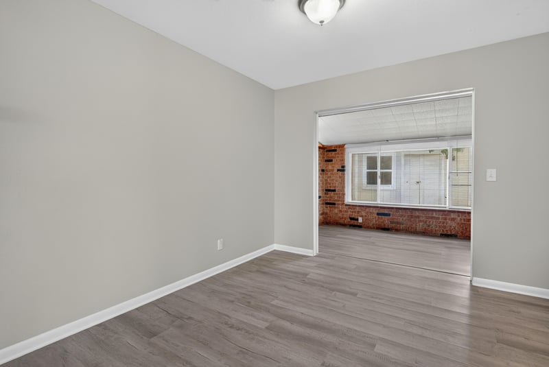 Kitchen with brick accent wall at 5503 Boeing Dr, Jacksonville, FL 32207