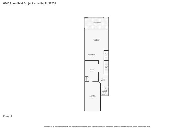 Floor plan 1 of 6840 Roundleaf Dr, Jacksonville, FL 32258