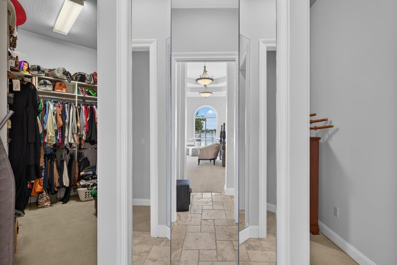 Walk-in closet with built-in shelving at 344 Broward Rd, Jacksonville, FL