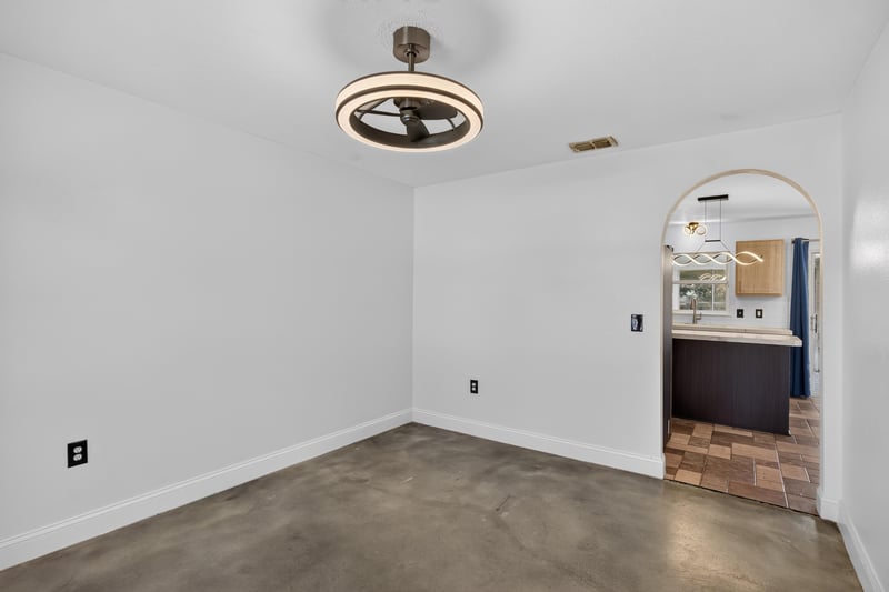 Empty living area with ceiling fan at 3428 Glenn Hollow Ct, Jacksonville, FL 32226