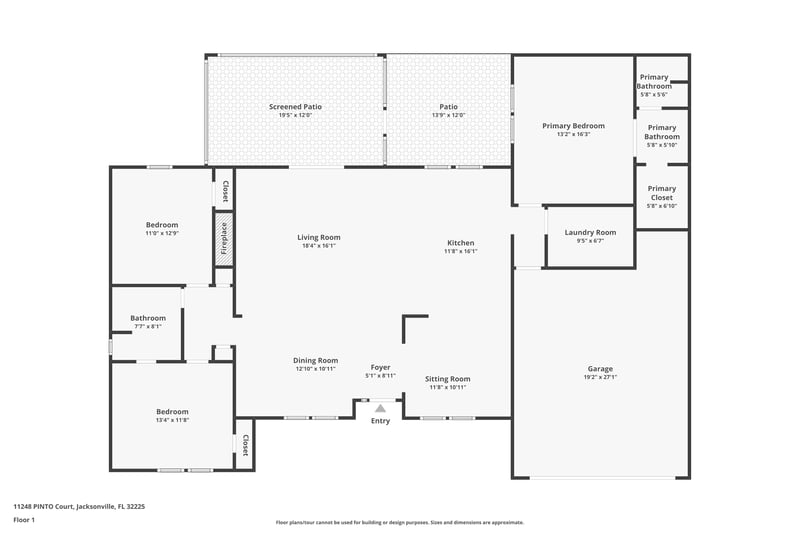 Floor plan 1 of 11248 Pinto Ct, Jacksonville, FL 32225