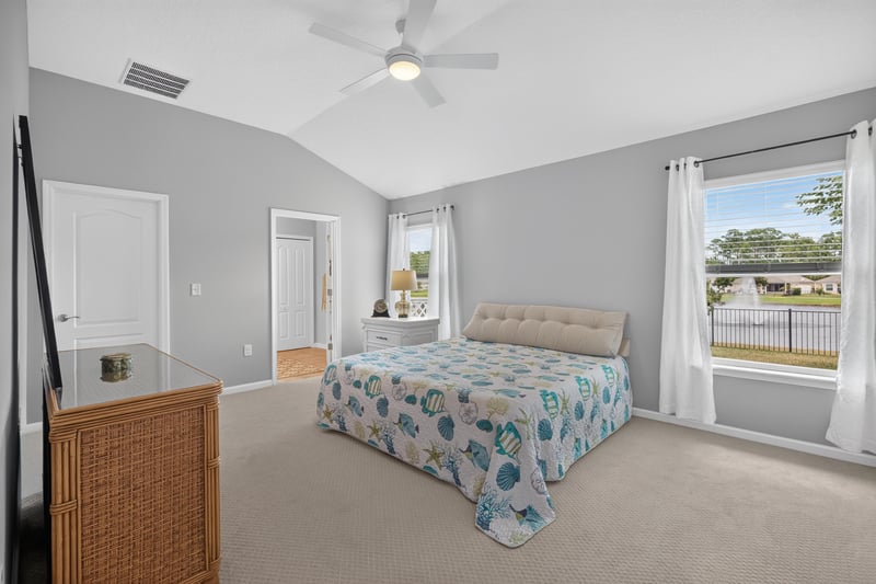 Bedroom with carpet and closet at 85 Amia Dr, St. Augustine, FL 32086