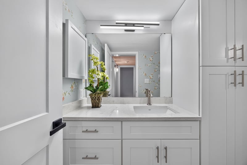 Bathroom vanity with mirror at 2280 Shepard St