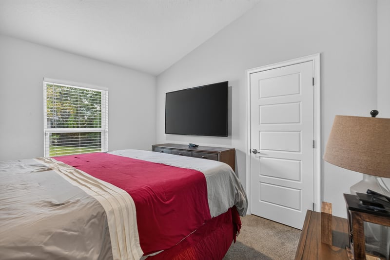 Laundry area with shelving and washer dryer hookup at 9846 Olivia St, Jacksonville, FL