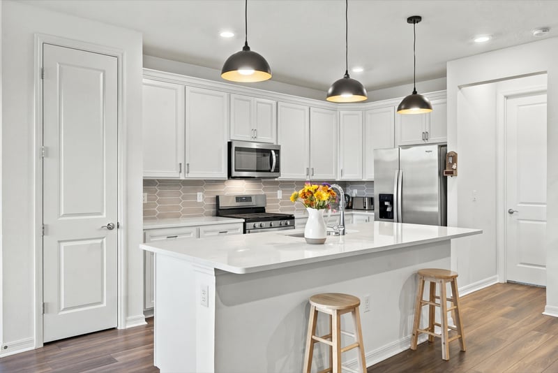 Kitchen island with bar seating, photographed by Megapixeler on Torres Trace, St. Augustine