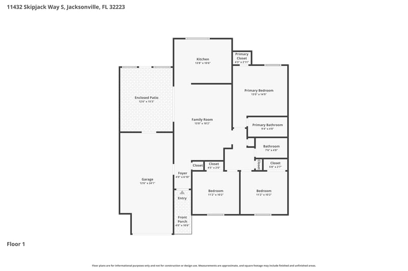 Floor Plan at 11432 Skipjack Way S, Jacksonville, FL 32223