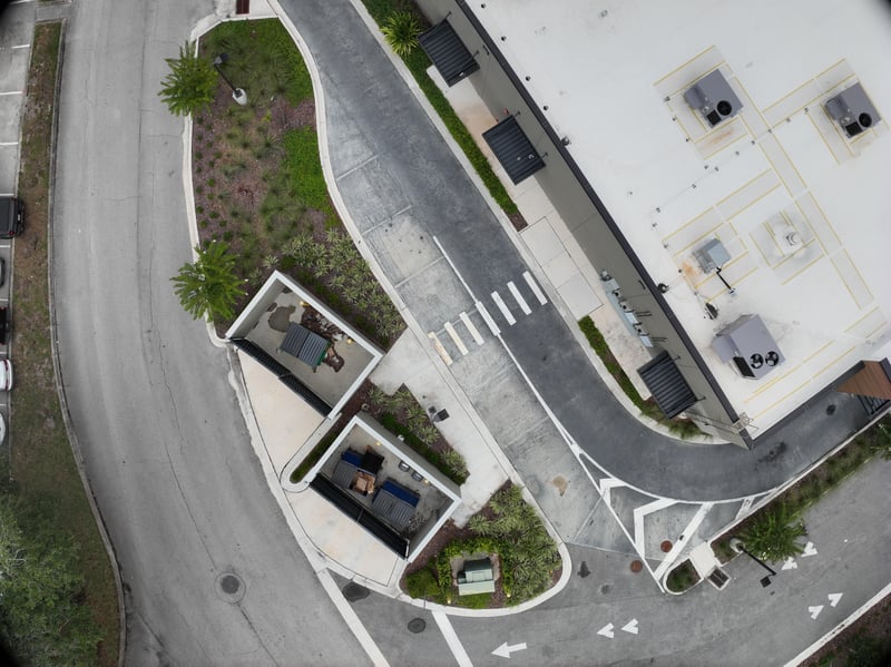 Aerial view of structure rooftop and crosswalk at 9406 Atlantic Blvd, Jacksonville, FL 32225