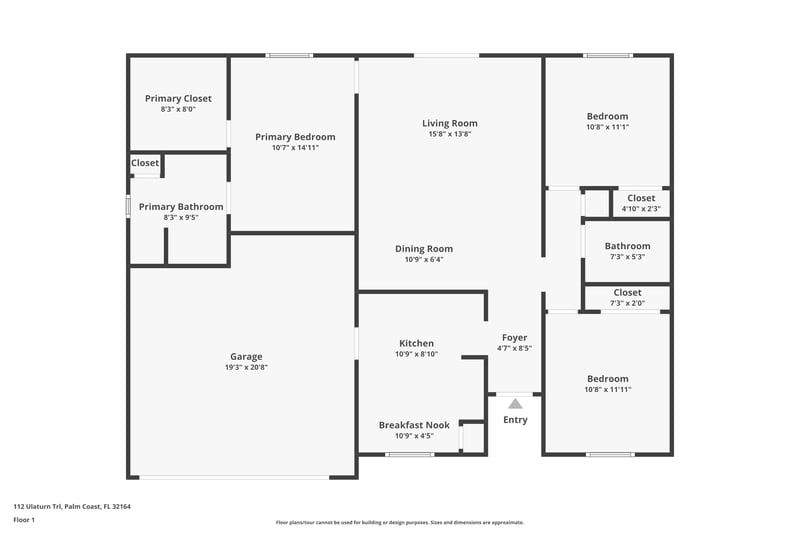 Floor plan 1 of 112 Ulaturn Trail, Palm Coast, FL 32164