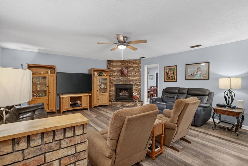 Panoramic view of living room and kitchen entrance at 3249 Maryland Ave, Green Cove Springs, FL