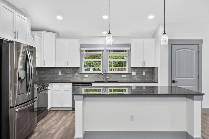 Kitchen with stainless refrigerator at 4800 Acacia St, Middleburg, FL 32068