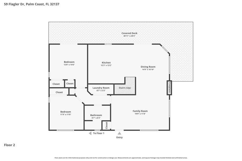 Floor plan 2 of 59 Flagler Dr, Palm Coast, FL 32137