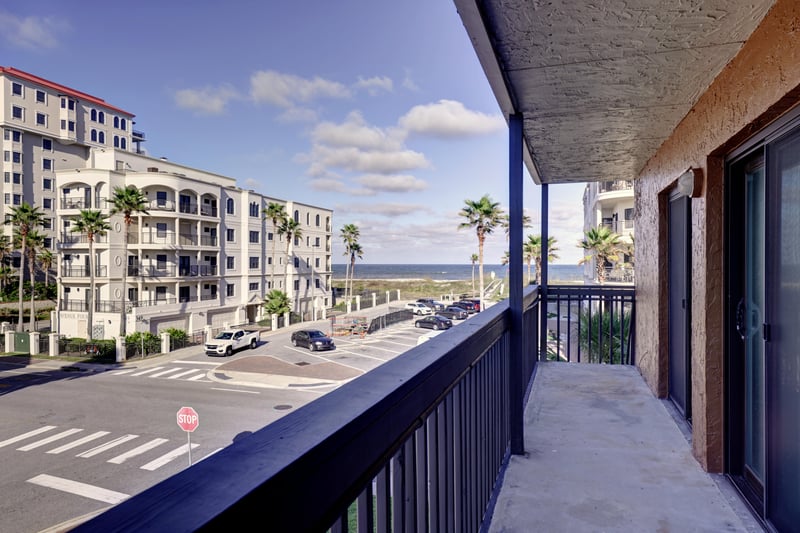 Balcony Ocean View at 400 1st St S unit f unit f, Jacksonville Beach, FL 32250