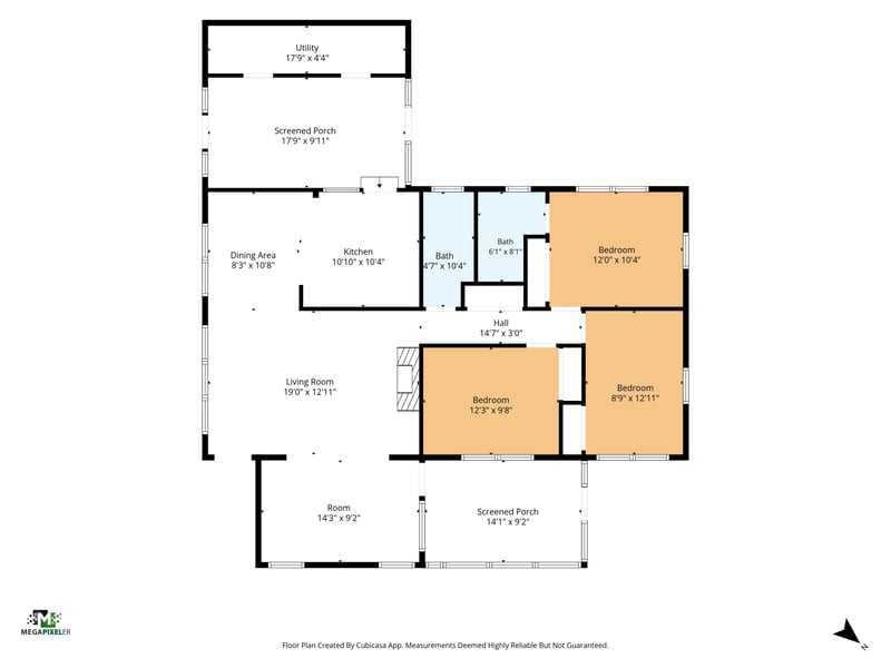 Floor plan of the home at 4039 Habana Ave, Jacksonville, FL