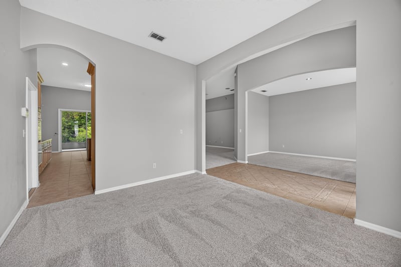 Hallway opening into the living area at 635 Wakeview Dr, Orange Park, FL 32065