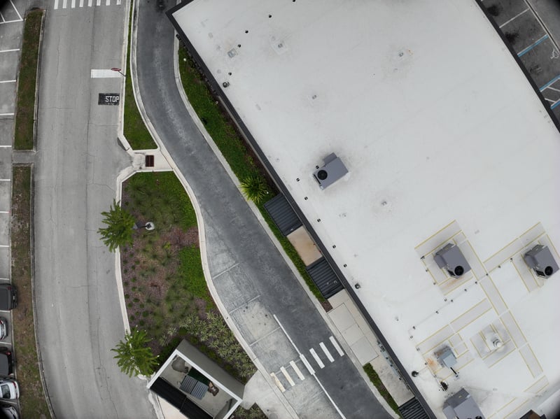 Aerial view of drive and structure rooftop at 9406 Atlantic Blvd, Jacksonville, FL 32225