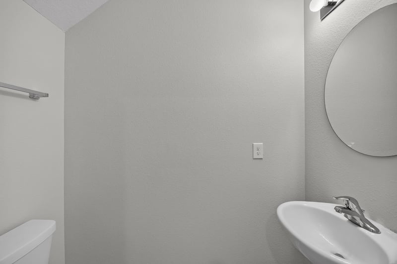 Powder room with pedestal sink at 2837 Black Buck Cir, Jacksonville, FL 32225