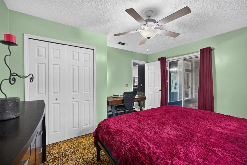 Bedroom with closet and ceiling fan at 1346 Gately Ct, Jacksonville, FL 32225