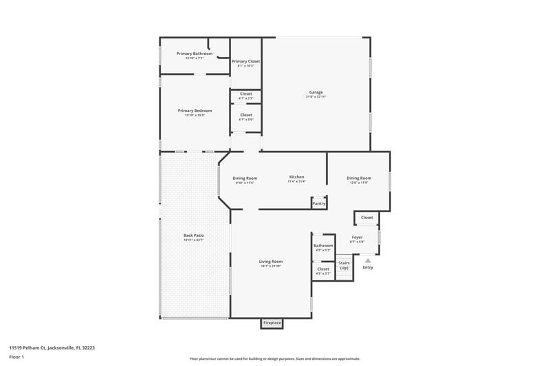Floor plan 2 of 11519 Pelham Ct, Jacksonville, FL 32223