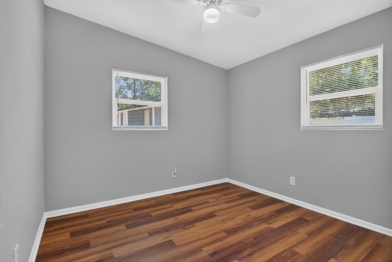 Bedroom unfurnished with corner windows at 1928 Montmarte Dr, Jacksonville, FL 32210