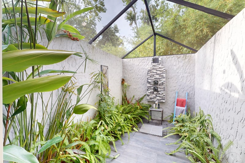 Outdoor Shower at 153 Sunny Ln, Pomona Park, FL 32181
