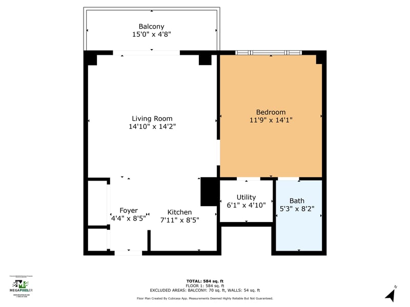 Floorplan at 3600 S Ocean Shore Blvd apt 514, Flagler Beach, FL 32136