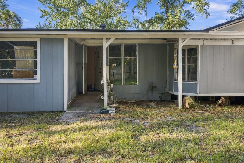 Covered back porch exterior at 1807 Idlewild Ave, Green Cove Springs, FL