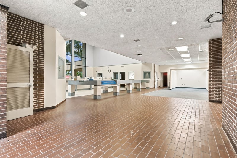 Hallway with tile flooring and service counters at 101 Scholars Wy