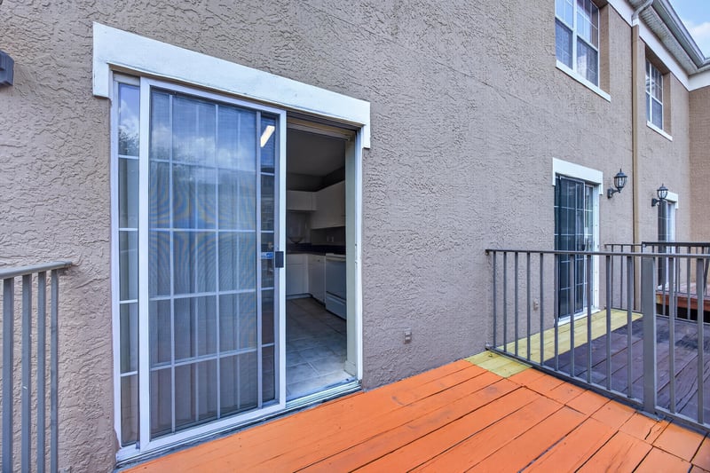 Sliding glass door leading to deck at 342 E Ashley St, Jacksonville, FL 32202