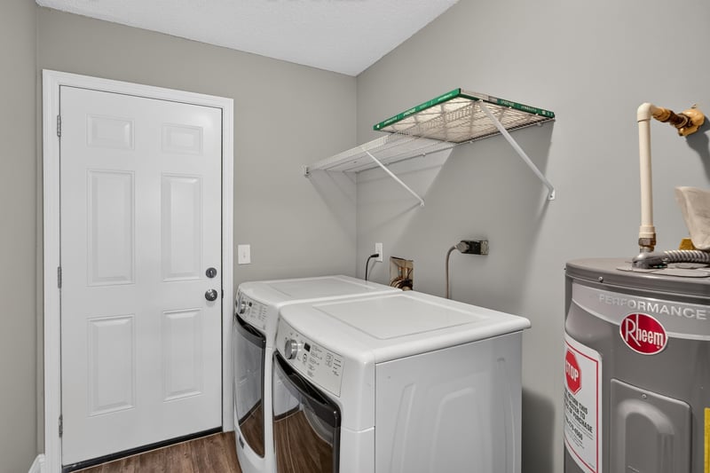 Laundry closet with water heater at 12344 Cormorant Ct, Jacksonville, FL