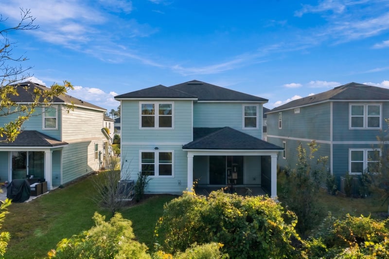 Drone view of front exterior, photographed by Megapixeler on Torres Trace, St. Augustine