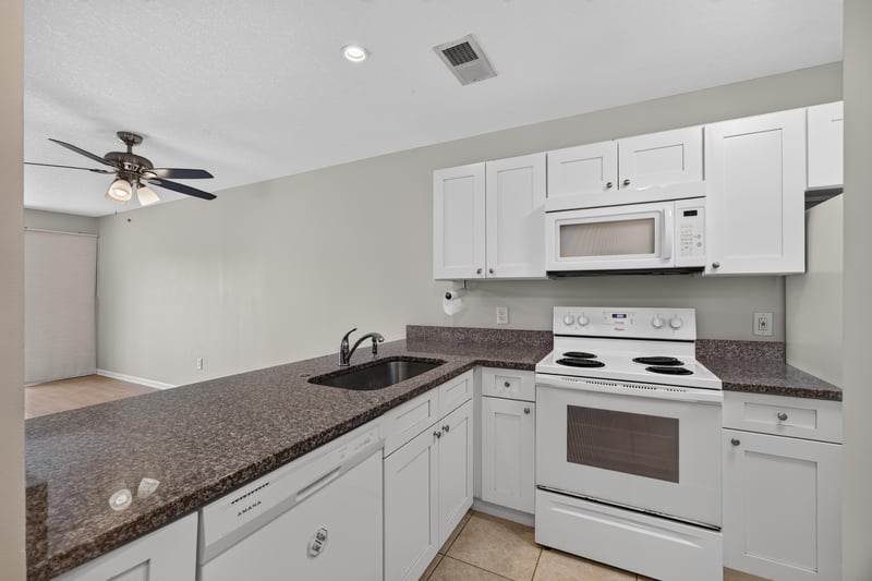 Kitchen sink and counter space at 700 W Pope Rd unit h61, St. Augustine, FL 32080