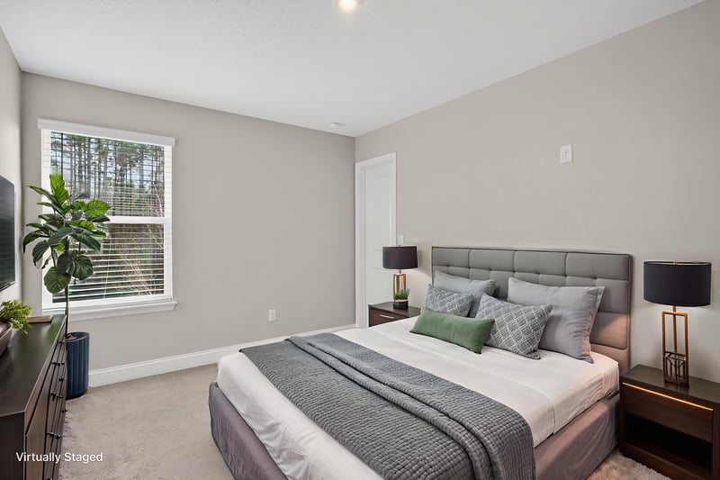 Virtually Staged-Bedroom - Modern at 12072 Calvesta St, Jacksonville, FL 32256