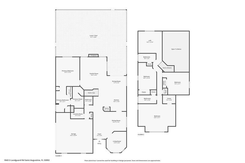 Floor plan 1 of 1843 S Landguard Rd, St. Augustine, FL 32092
