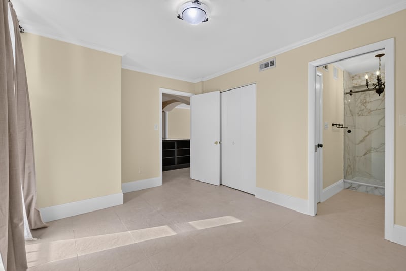 Hallway with closet doors at 1301 1st St S