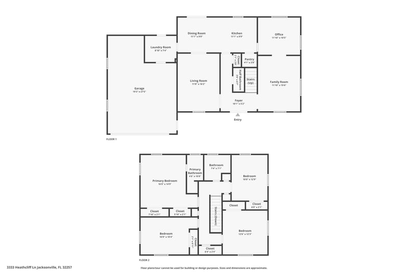 Floor plan 1 of 3333 Heathcliff Ln, Jacksonville, FL 32257