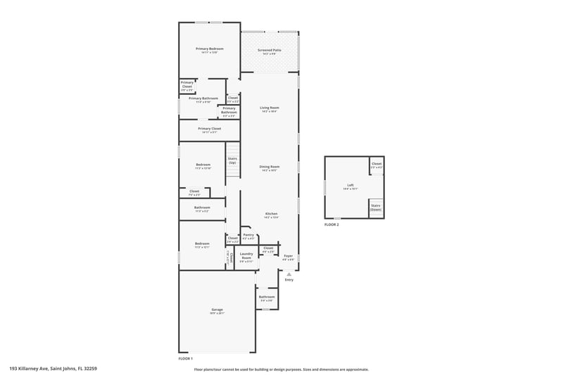 Floor plan 1 of 193 Killarney Ave, St. Johns, FL 32259