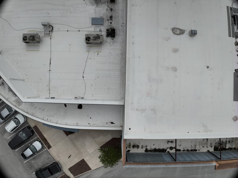 Aerial view of rooftop HVAC units at 9406 Atlantic Blvd, Jacksonville, FL 32225